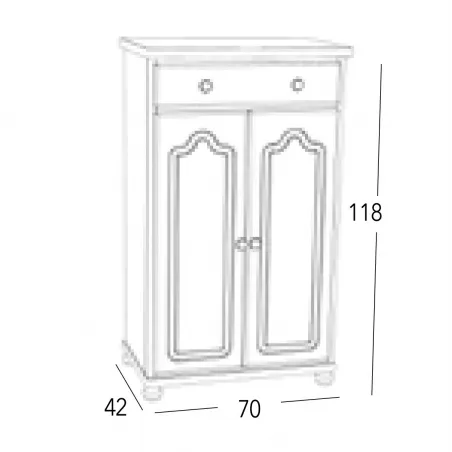 Zapatero 2P Provenza 70 en Mueblesguadalhorce.es
