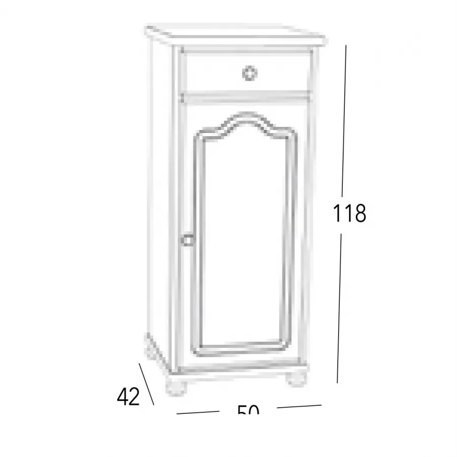 Zapatero 1P Provenza 50 en Mueblesguadalhorce.es
