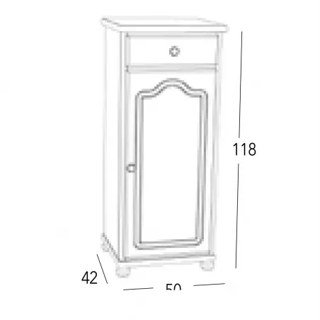 Zapatero 1P Provenza 50 en Mueblesguadalhorce.es
