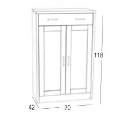 Zapatero Coral 2P 70 en Mueblesguadalhorce.es 2
