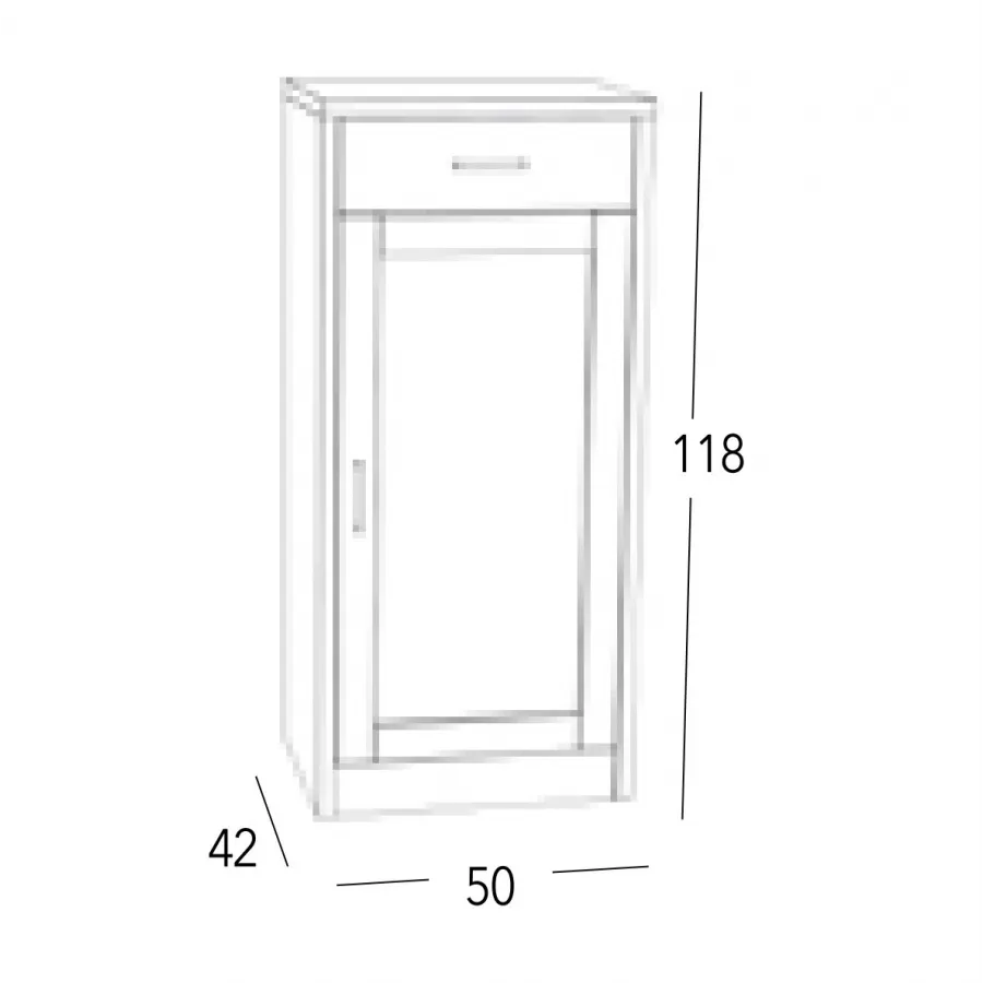 Zapatero Coral 1P 50 en Mueblesguadalhorce.es