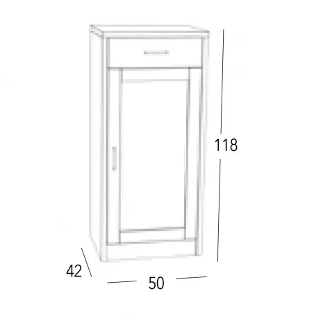 Zapatero Coral 1P 50 en Mueblesguadalhorce.es