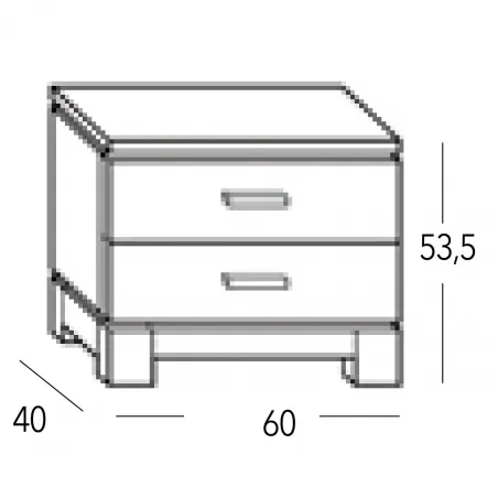 Mesita Vega 60 recta 2C en Mueblesguadalhorce.es