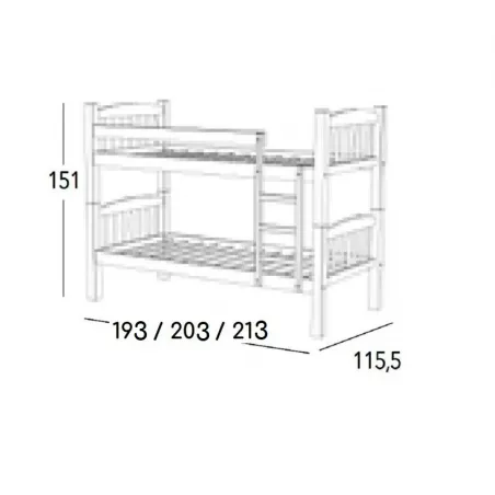Litera Comon 105 juvenil en Mueblesguadalhorce.es