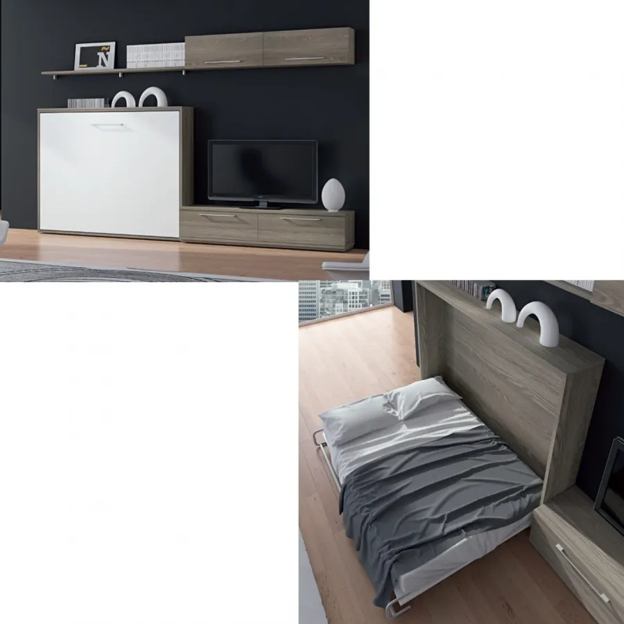 Cama horizontal king size multimedida