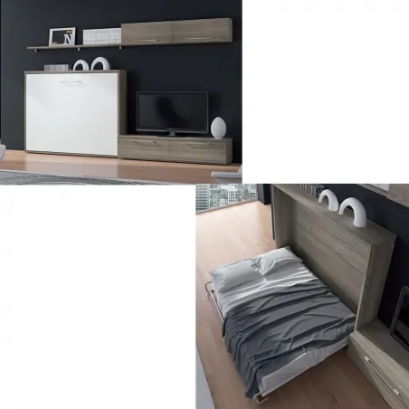 Cama horizontal king size multimedida