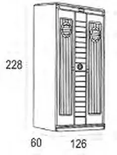 Armario dos puertas Camarote grandes dimensiones en Mueblesguadalhorce.es 2