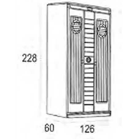 Armario dos puertas Camarote grandes dimensiones en Mueblesguadalhorce.es