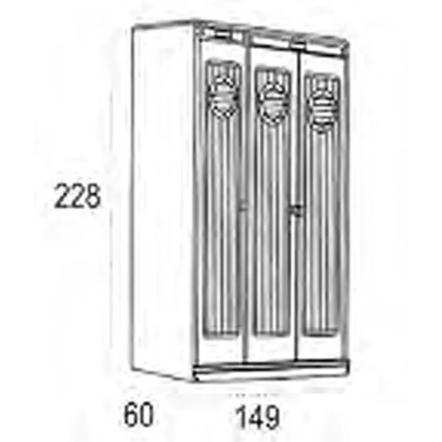 Armario 3 puertas Camarote en Mueblesguadalhorce.es