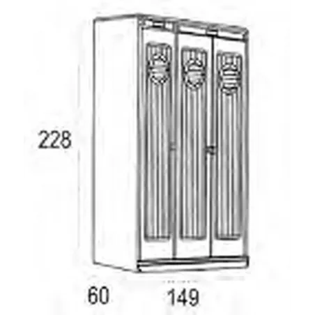 Armario 3 puertas Camarote en Mueblesguadalhorce.es