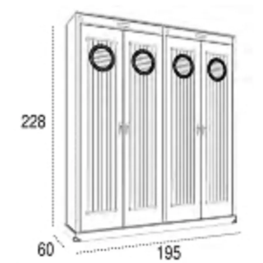 Armario Camarote 4 puertas en Mueblesguadalhorce.es