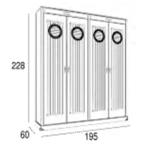 Armario Camarote 4 puertas en Mueblesguadalhorce.es