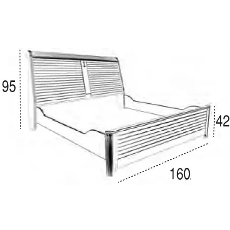 Cama matrimonio Camarote 150x190 en Mueblesguadalhorce.es