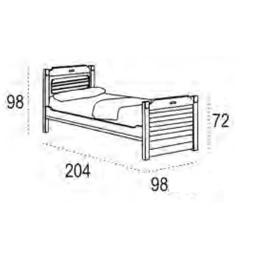 Cama colonial Camarote 90x200 en Mueblesguadalhorce.es