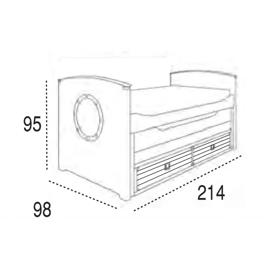 Cama compacta Camarote 90x200 en Mueblesguadalhorce.es