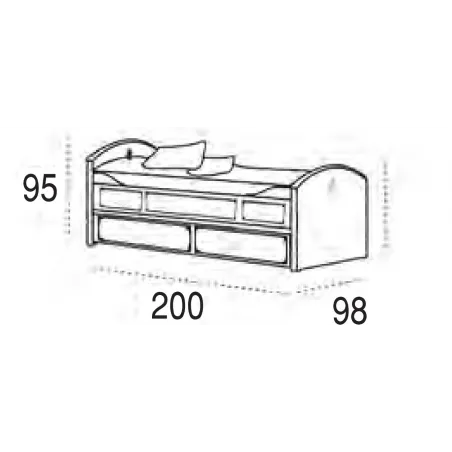 Cama compacta colonial Camarote en Mueblesguadalhorce.es