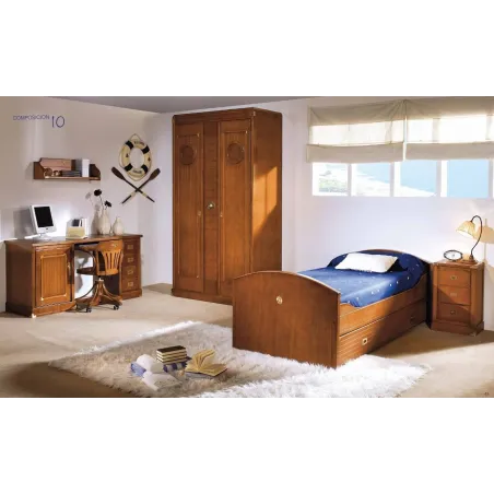 Dormitorio con nido dos camas Camarote en Mueblesguadalhorce.es