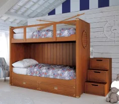 Litera colonial Camarote con escalera de cajones en Mueblesguadalhorce.es