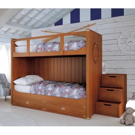 Litera colonial Camarote con escalera de cajones en Mueblesguadalhorce.es