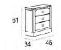 Mesita tres cajones Camarote 45 en Mueblesguadalhorce.es 2