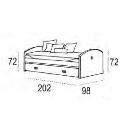 Cama nido 90 Camarote con arrastre en Mueblesguadalhorce.es