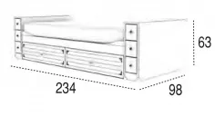Cama nido con cajones colonial Camarote en Mueblesguadalhorce.es 2