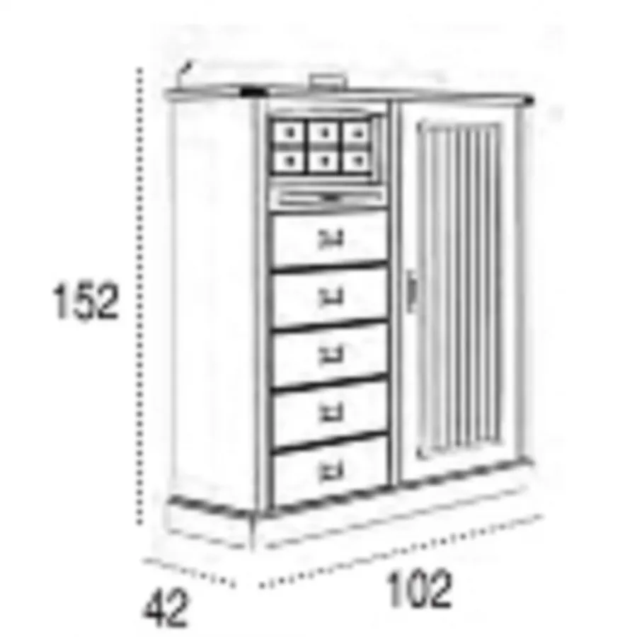 Armario zapatero colonial Camarote en Mueblesguadalhorce.es