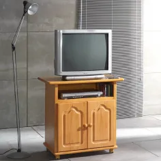 MESA TV MADERA CON RUEDAS