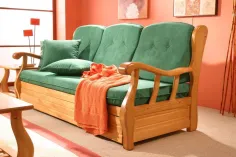 Sofá cama Colonial Moderno en madera maciza