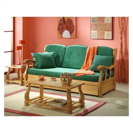 Sofá cama Colonial Moderno en madera maciza