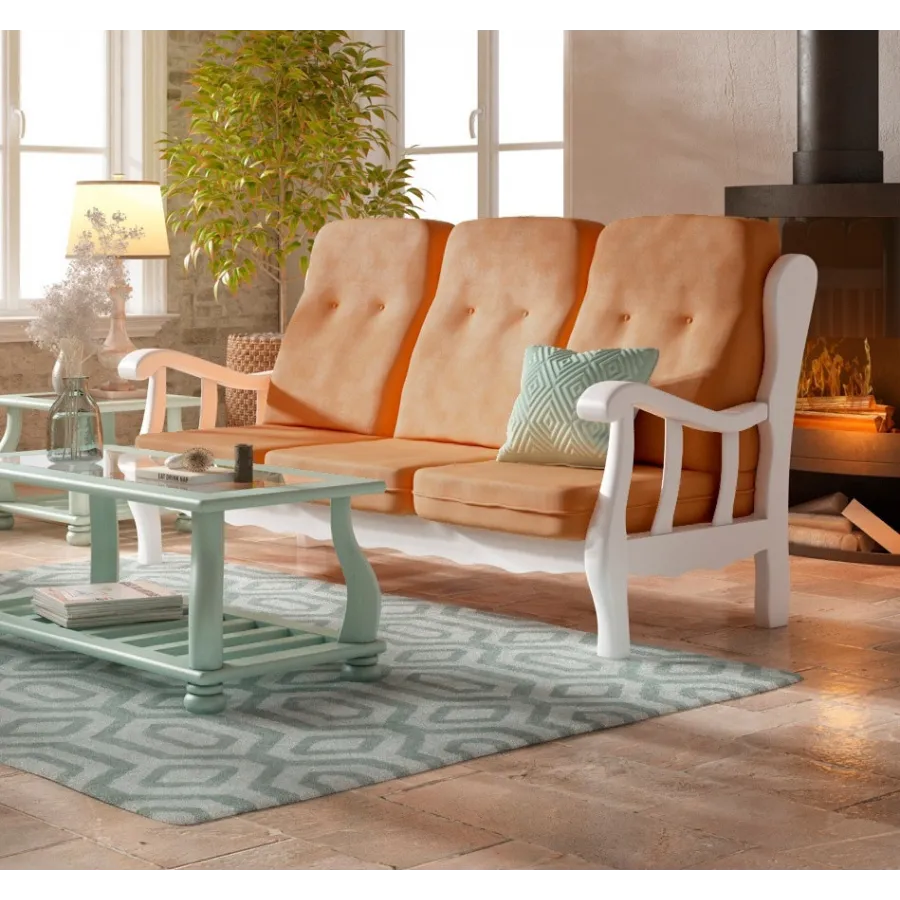Sofá Provenzal de diseño 3 plazas