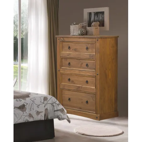 SINFONIER CUATRO CAJONES RUSTICO MADERA MACIZA