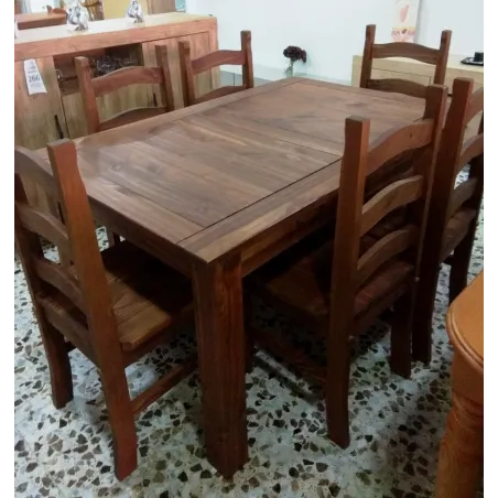 Conjunto de comedor con mesa fija