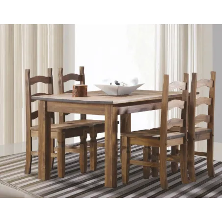 Conjunto de comedor con mesa fija
