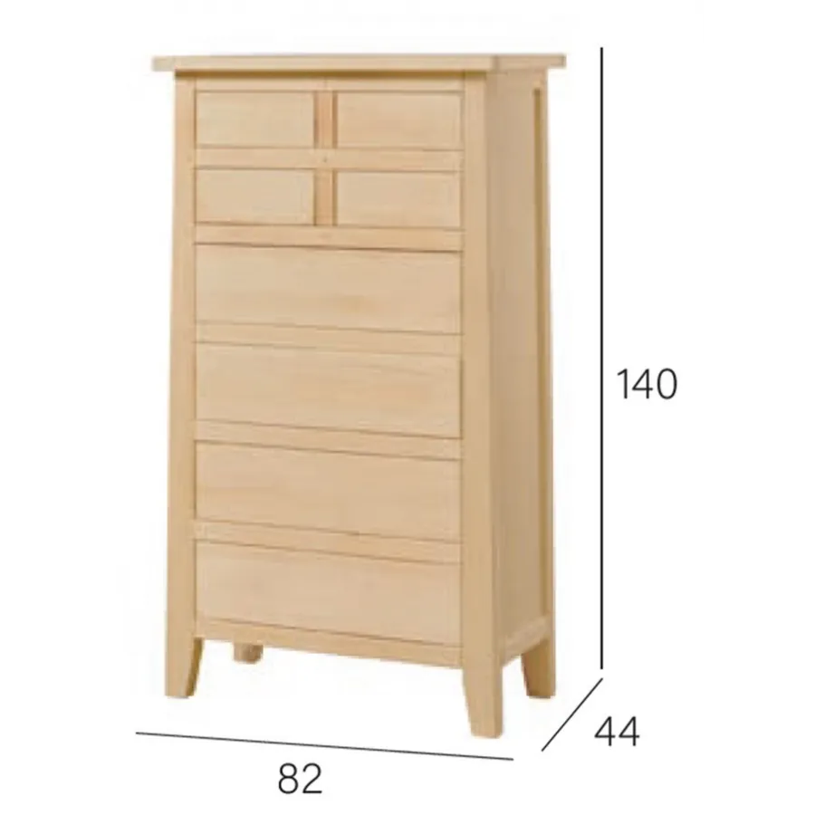 SINFONIER OCHO CAJONES DE ESTILO RÚSTICO en MUEBLEDESCANSO.COM