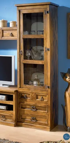 VITRINA JALISCO UNA PUERTA CUATRO CAJONES MEXICANO