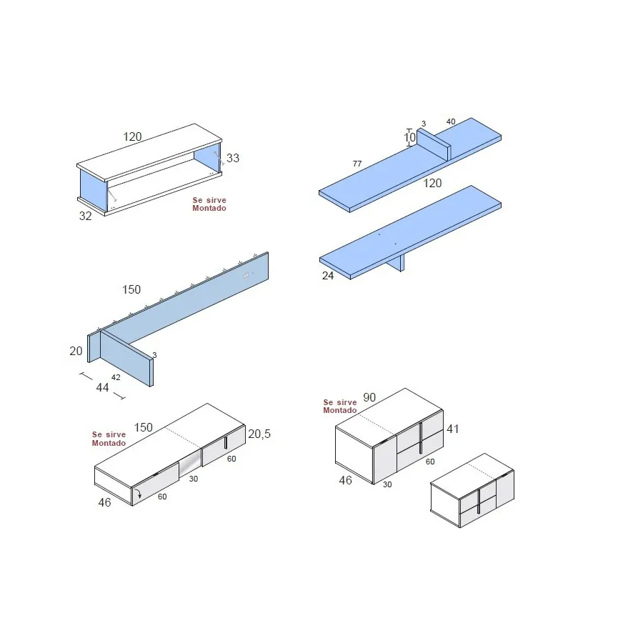 Salón Class 240 cm. en Mueblesguadalhorce.es