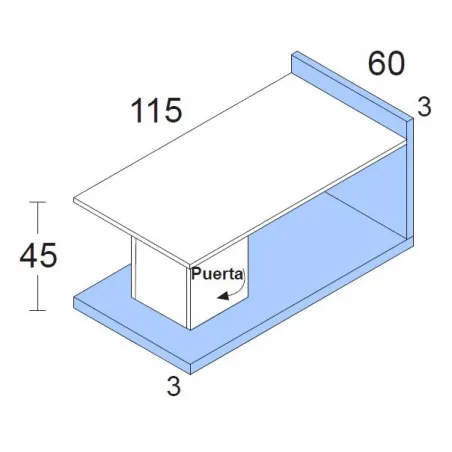 Mesa de centro Cubo Class en Mueblesguadalhorce.es