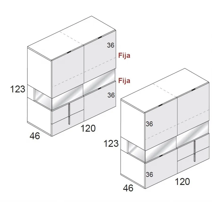 Vitrina horizontal Class en Mueblesguadalhorce.es