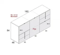 Aparador Class 180 cm. en Mueblesguadalhorce.es 2