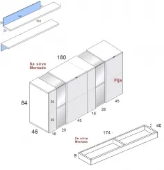 Aparador Class 180 cm. en Mueblesguadalhorce.es 2