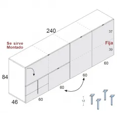 Aparador Class 240 cm. en Mueblesguadalhorce.es 2
