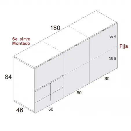 Aparador Class 843 en Mueblesguadalhorce.es