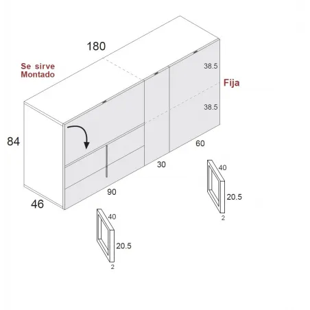 Aparador Class 841 en Mueblesguadalhorce.es