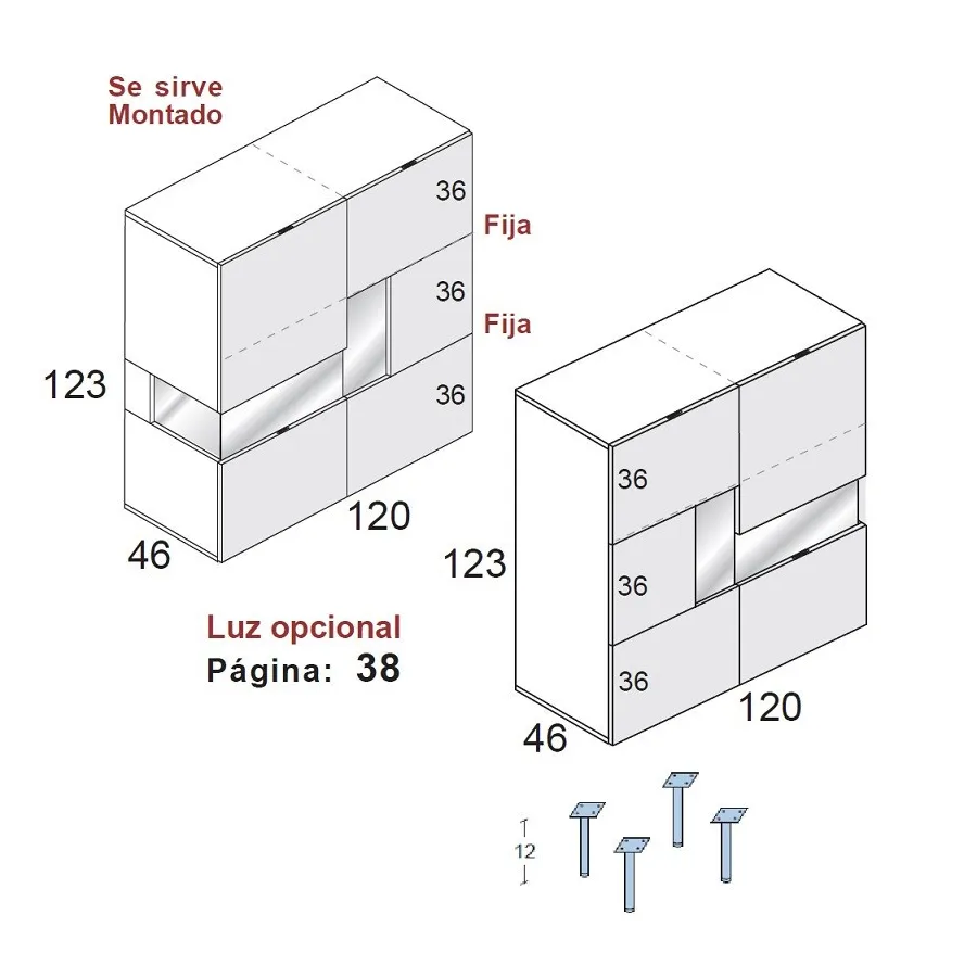 Vitrina horizontal de diseño en Mueblesguadalhorce.es