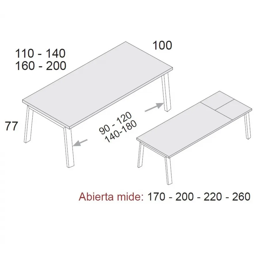 Mesa de comedor Arco en Mueblesguadalhorce.es