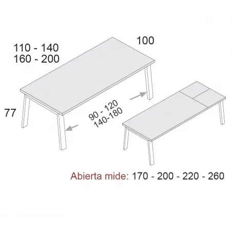 Mesa de comedor Arco en Mueblesguadalhorce.es