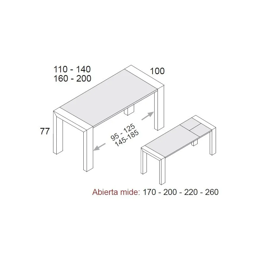 Mesa de comedor Arco en Mueblesguadalhorce.es