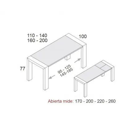 Mesa de comedor Arco en Mueblesguadalhorce.es