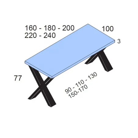 Mesa de comedor Arco en Mueblesguadalhorce.es